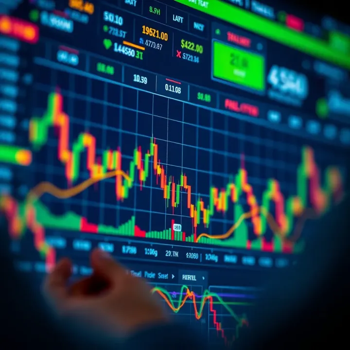 Forex trading interface showing AI-driven trading signals and trend predictions