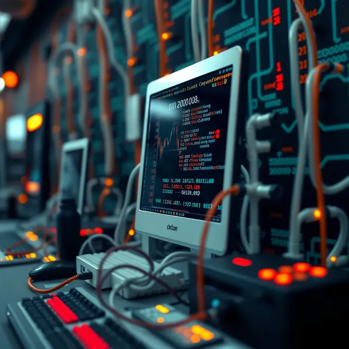 Binary Code Driving Computing Technologies in Nigeria Visual depiction of binary code influencing various computing devices used in Nigeria