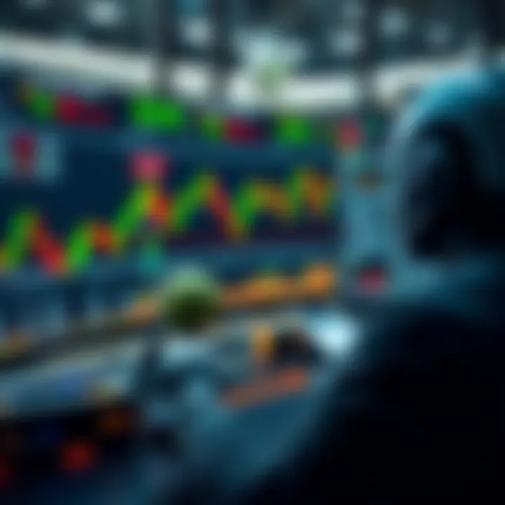 Illustration of a digital interface showing automated trading system analyzing Nigerian Naira market trends