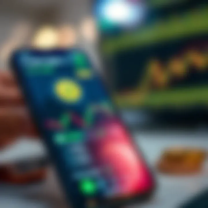 Mobile phone displaying cryptocurrency trading platform with Nigerian currency symbol