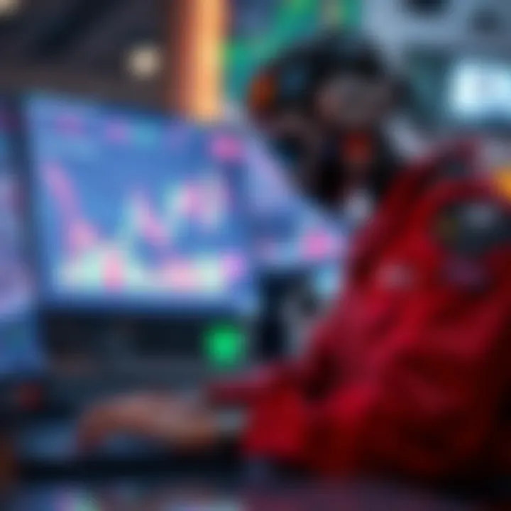 Conceptual visualization of digital crypto trading bot analyzing market data for Nigerian users