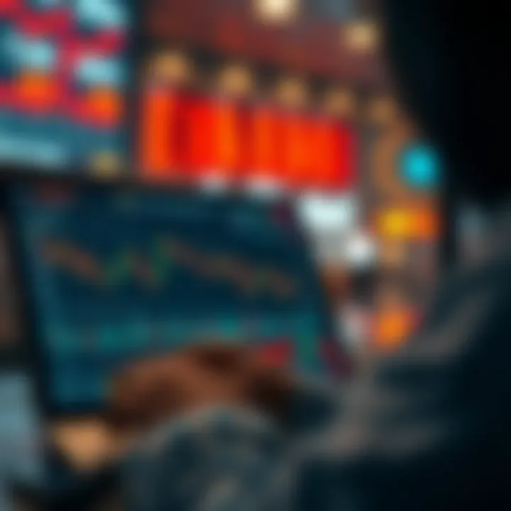 User navigating a cryptocurrency trading platform interface on a digital device