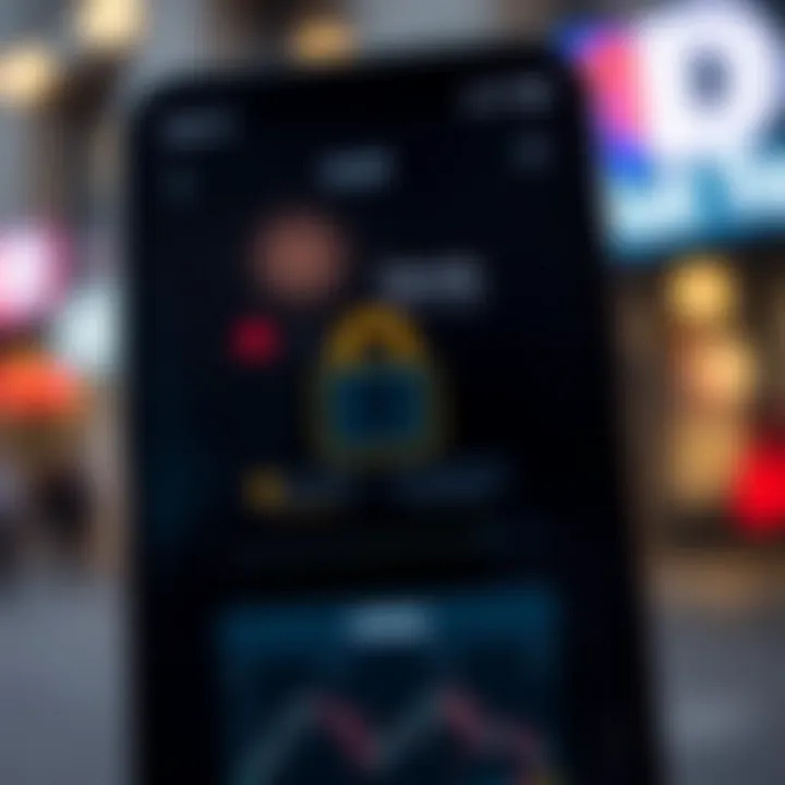 Illustration of secure login and safety features on a mobile forex trading platform