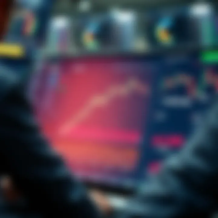 Secure digital interface displaying forex trading platform dashboard with charts and analytics