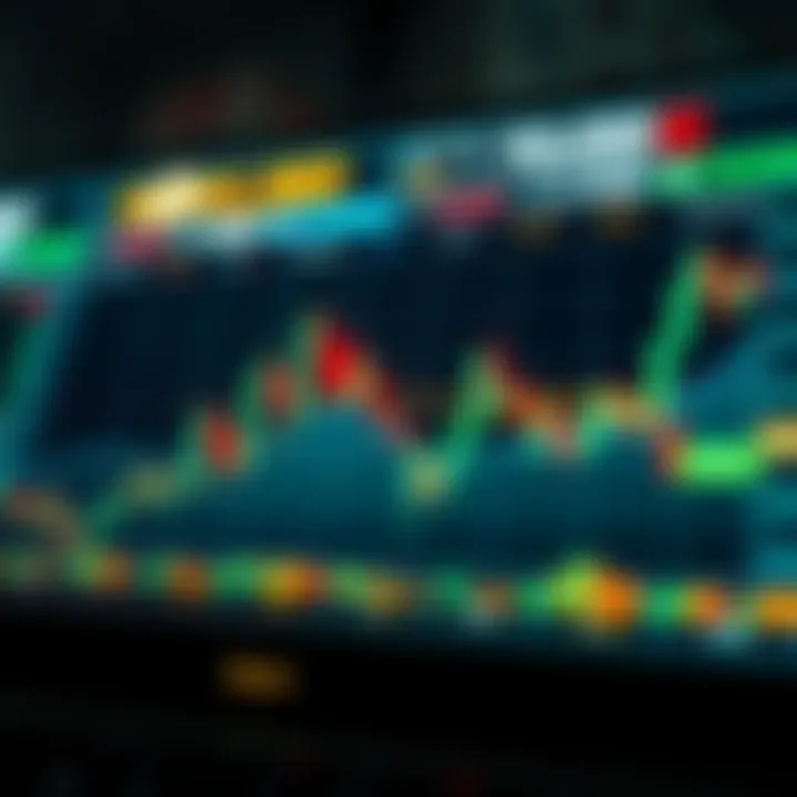 Illustration depicting cryptocurrency exchange platforms with fluctuating price charts showing arbitrage opportunities