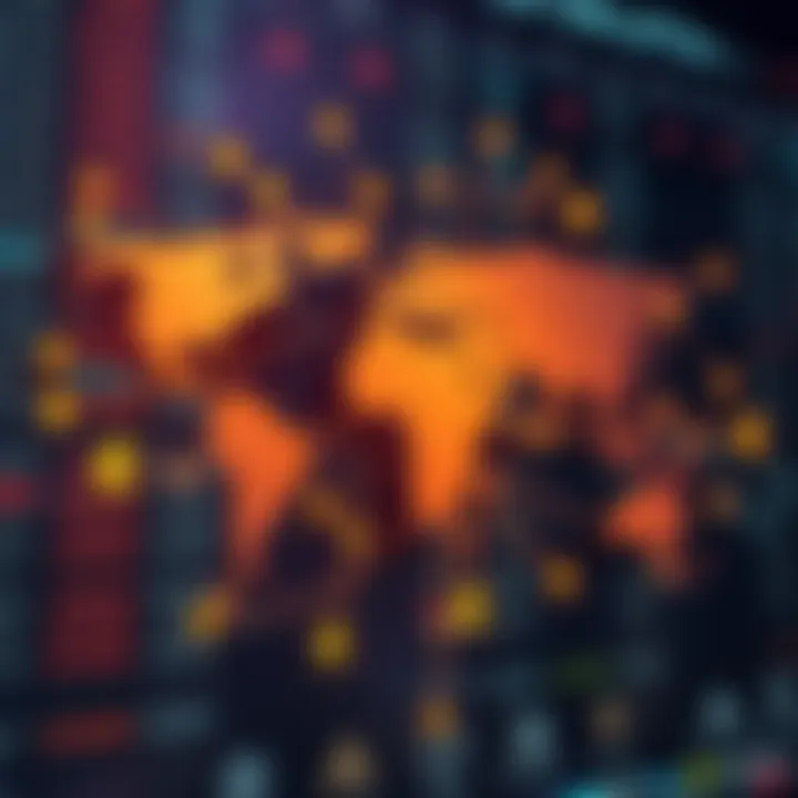 Global currency symbols interconnected representing international forex trading opportunities