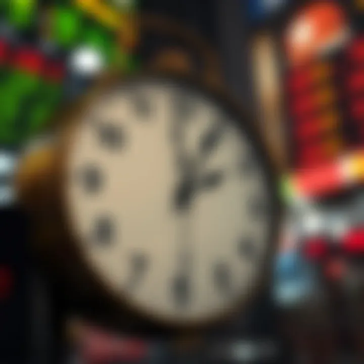 Graphic showing a clock with different forex market hours and Nigerian trading tips