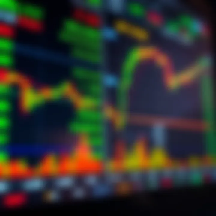 Currency pairs displayed on a digital trading platform showing exchange rates and market fluctuations