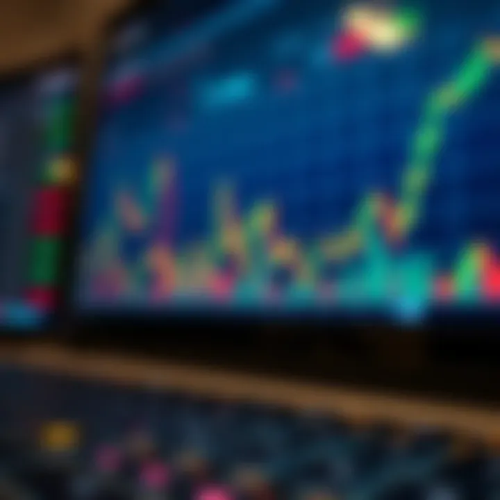 Currency Exchange Rate Trends on Trading Platform Graph showing currency exchange rate fluctuations on a digital trading platform