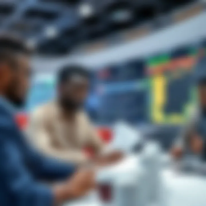 Traders exchanging ideas and strategies on an online binary options discussion board