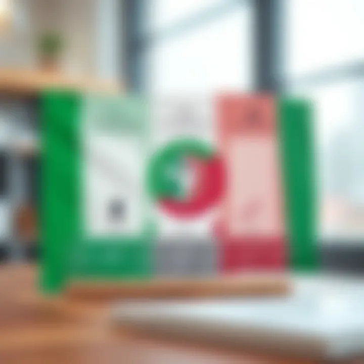 Illustration of business strategy chart with risk assessment icons and Nigerian flag colors