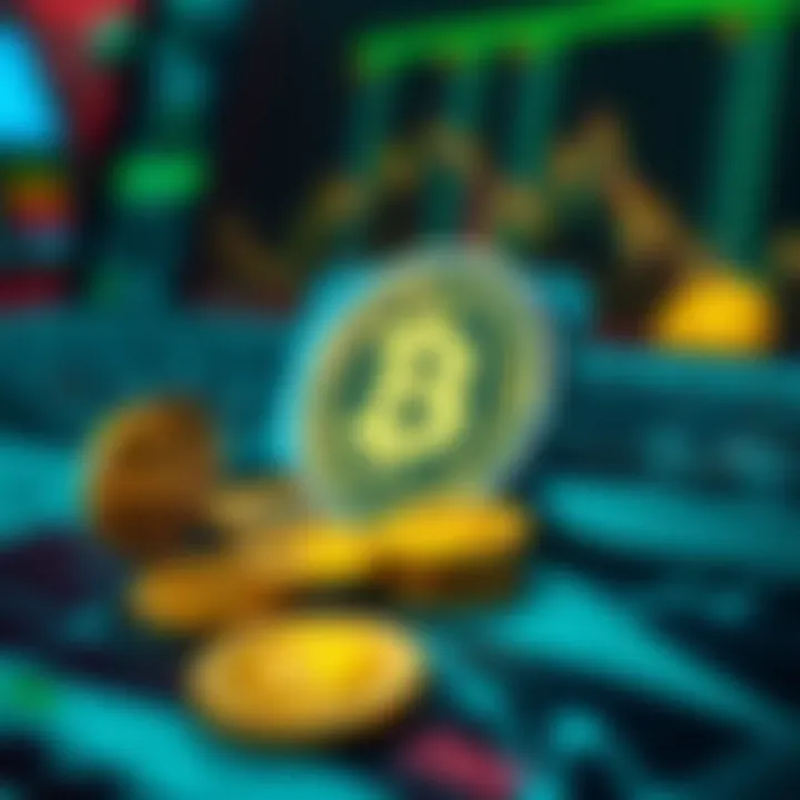 Illustration of secure digital transactions with crypto coins and Nigerian currency symbols