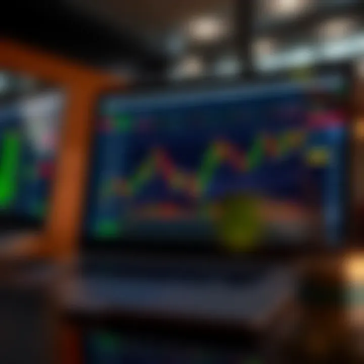 Visual representation of secure online forex trading platform with financial graphs