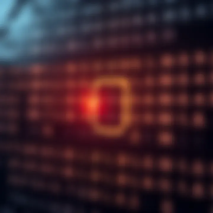 Diagram illustrating the binary number system with zeros and ones representing data