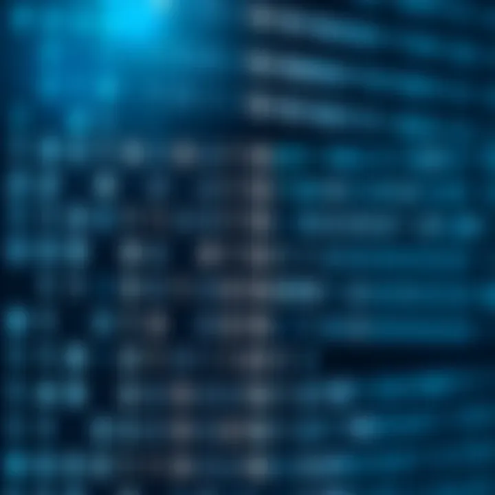Diagram illustrating binary code with sequences of zeroes and ones representing digital data