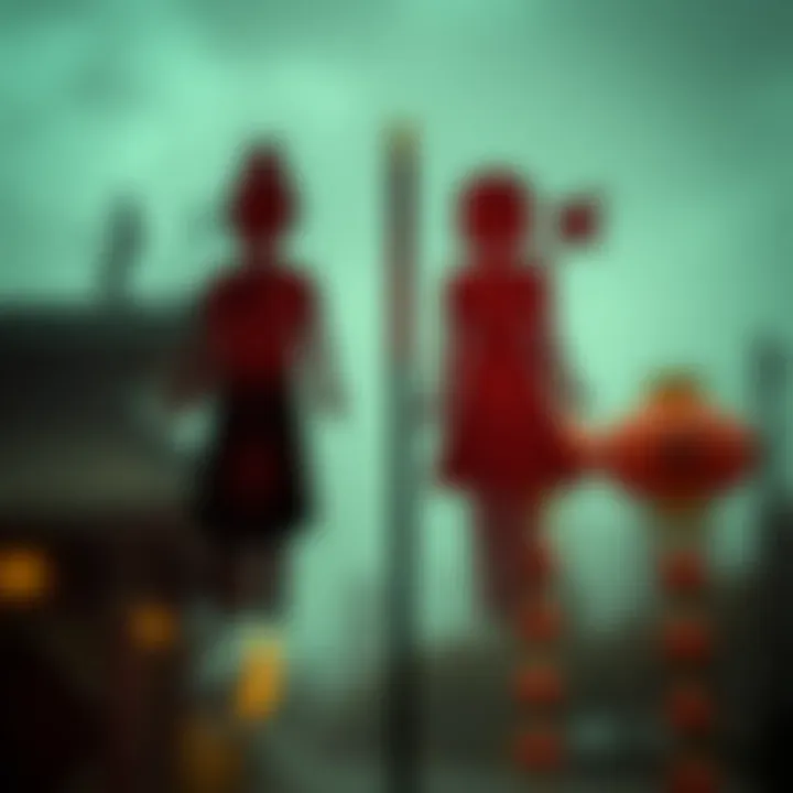 Illustration showing traditional symbols representing male and female genders with an abstract cultural backdrop