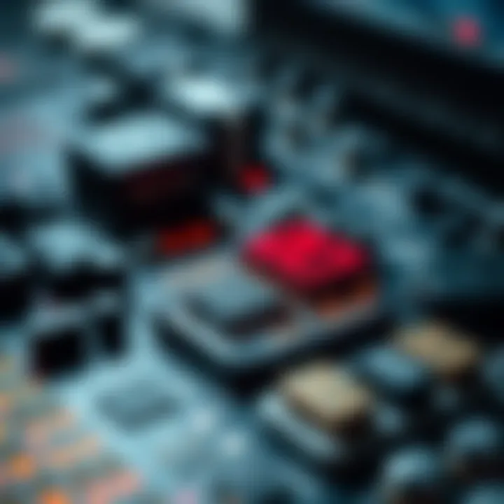 Visual representation of hardware and software components executing binary logic operations