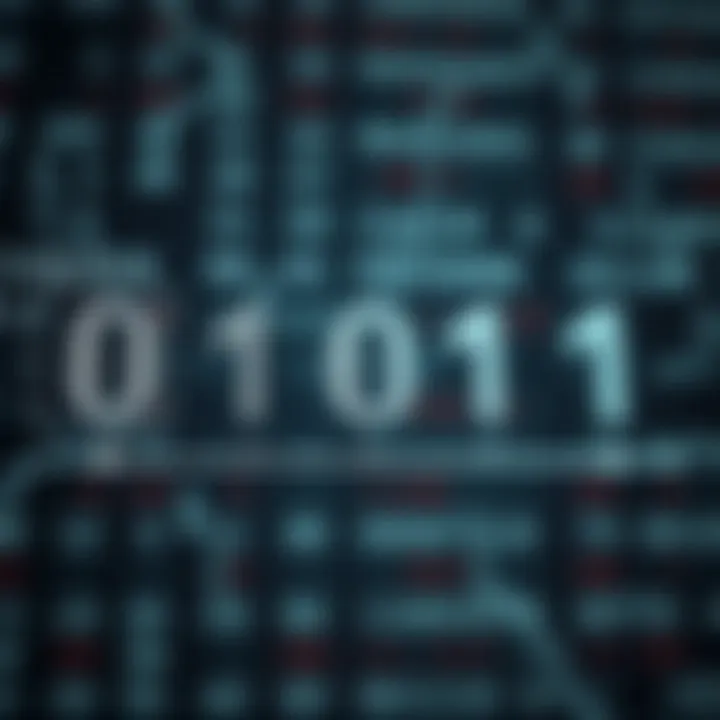 Diagram illustrating how binary digits represent numerical values through bits