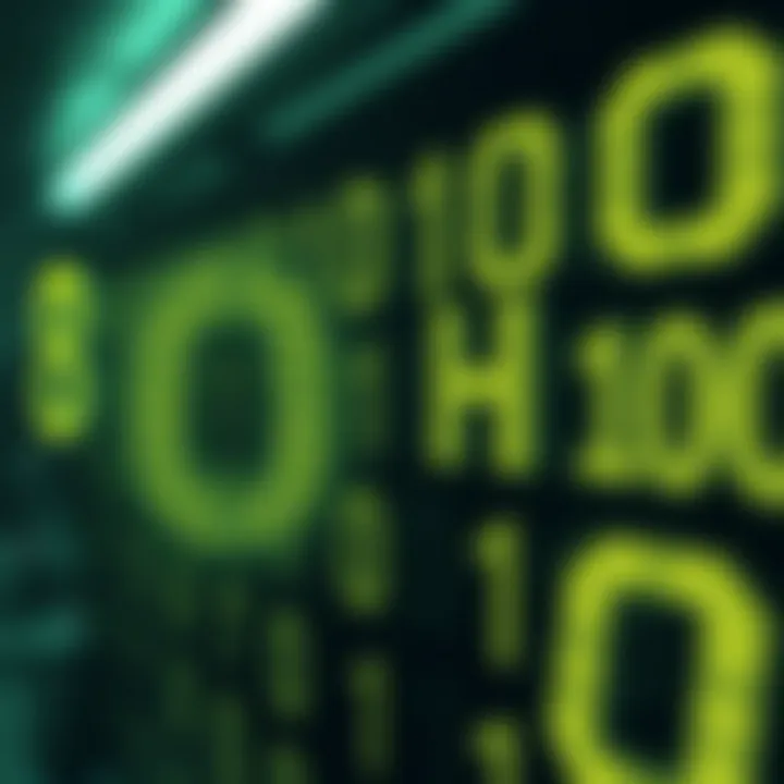 Illustration showing how binary digits represent values using powers of two