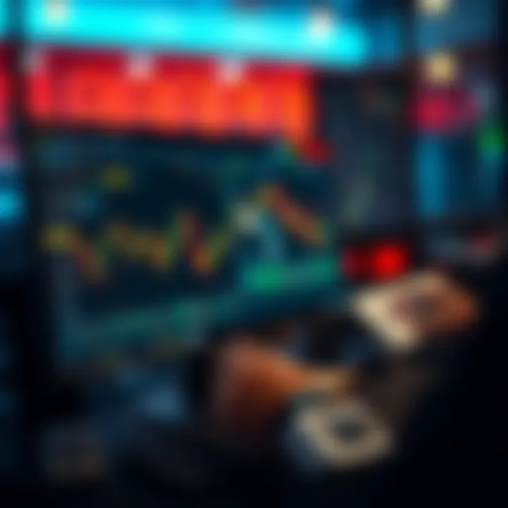 Graphical interface showing automated trading software executing binary options based on algorithms