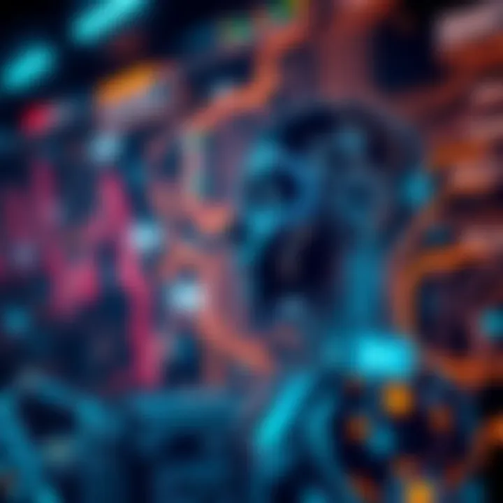 Conceptual illustration of binary options trading with digital circuits representing automation and decision-making