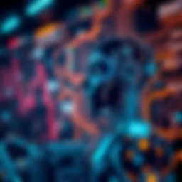 Digital Automation in Binary Options Trading Conceptual illustration of binary options trading with digital circuits representing automation and decision-making