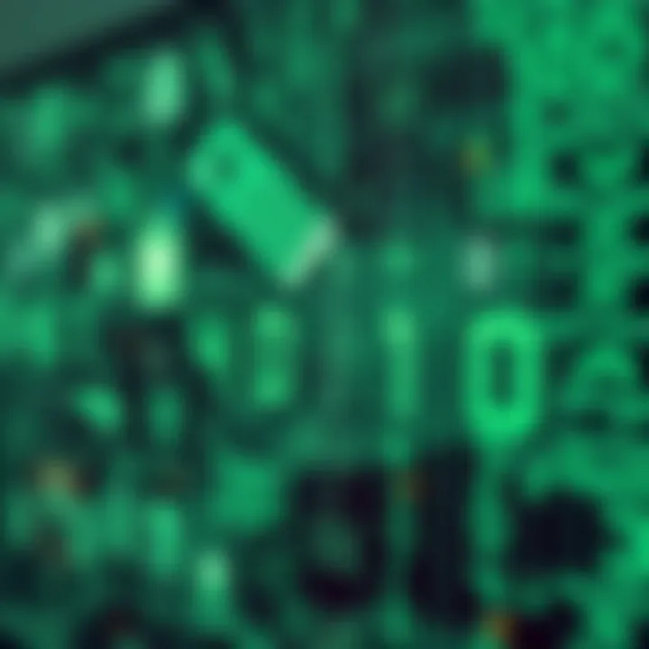 Conceptual illustration showing binary pictures used in Nigerian mobile applications and surveillance systems