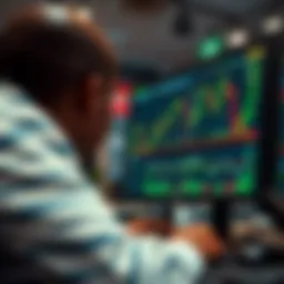 Diagram showing automated forex trading software analyzing currency charts and executing trades