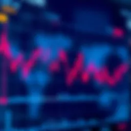 Graph showing currency exchange rate fluctuations for binary options trading