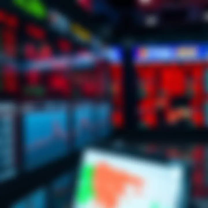 Global currency exchange rates displayed on multiple electronic boards representing forex market activity