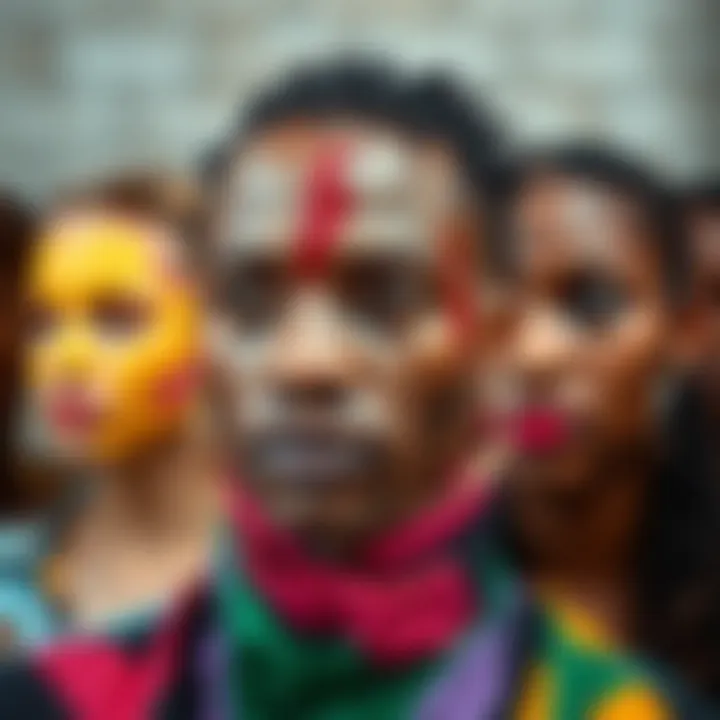 Colorful abstract representation of diverse gender identities symbolizing non-binary sexuality