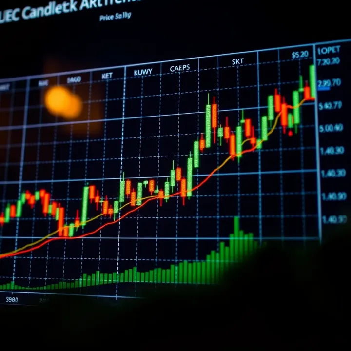 Chart showing key bullish candlestick patterns with price rising
