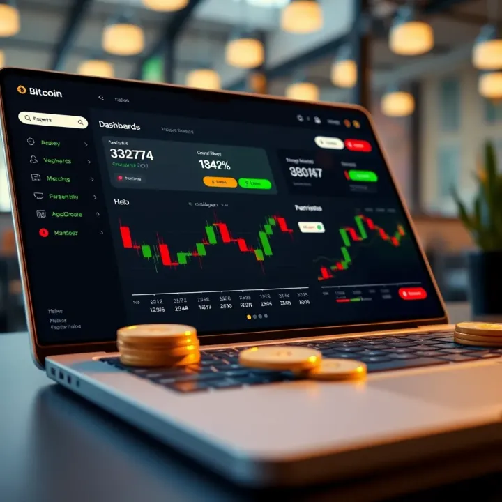 User-friendly bitcoin trading app dashboard displaying payment options and market data