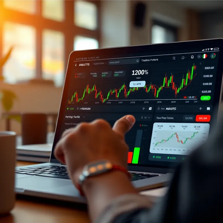 User interface of a copy trading app showing traders’ performance and portfolio details