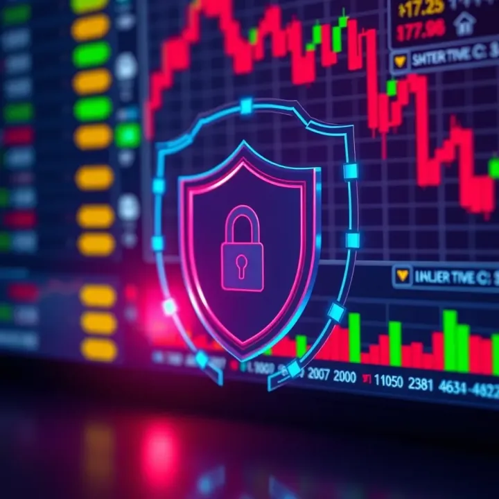 Secure digital shield symbolizing protection and regulation in online forex trading