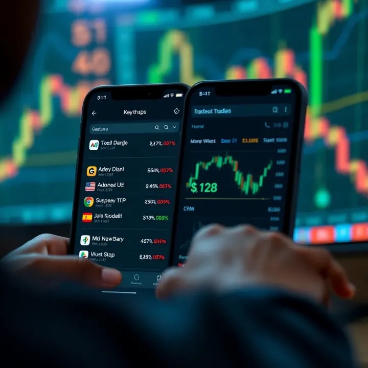 User interface showcasing features of top trading apps suitable for beginners in Nigeria