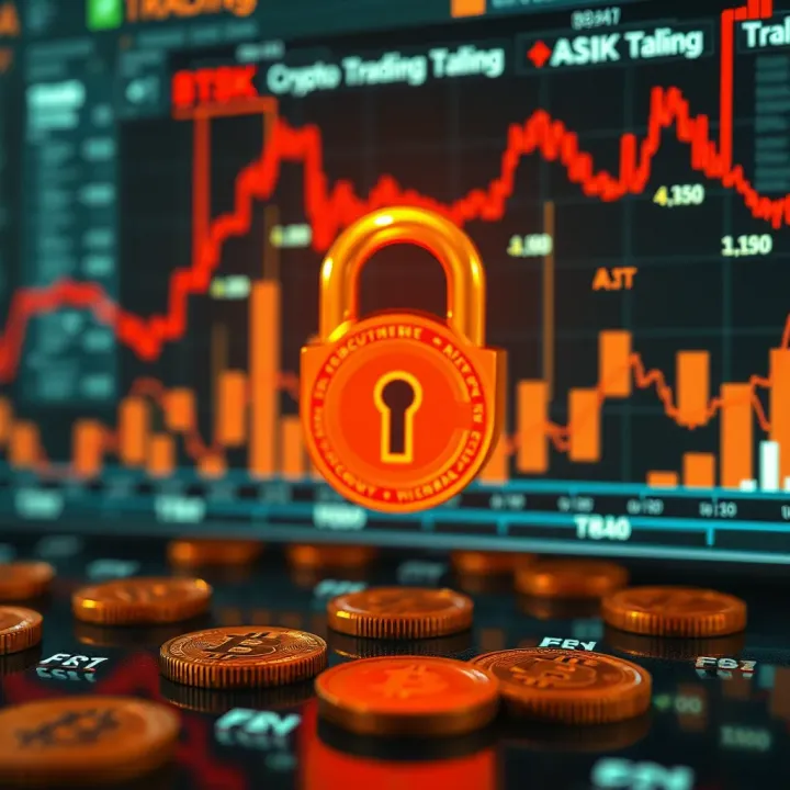 Visual representation of cryptocurrency security measures including digital locks and secure transactions