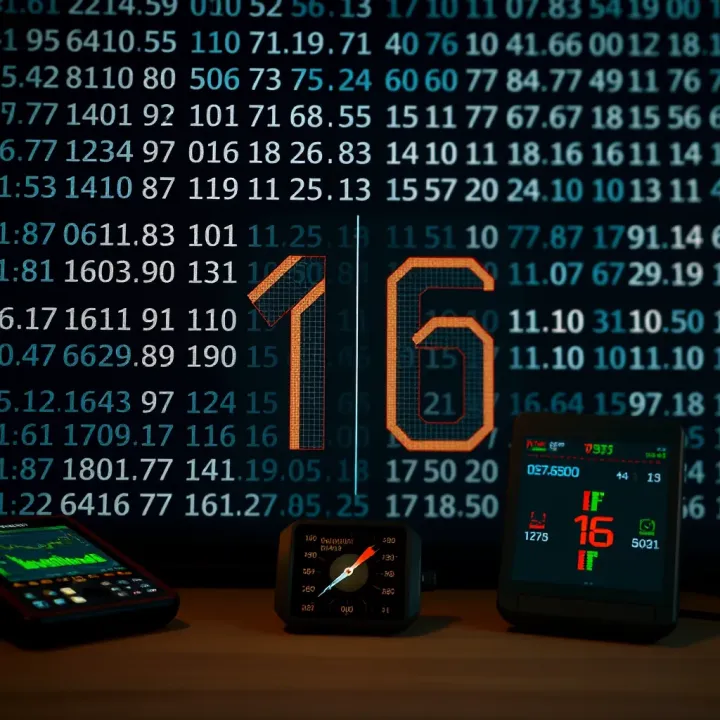 Diagram showing comparison between decimal and binary systems with digital devices