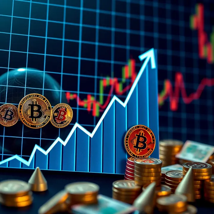 Graph showing upward trend with cryptocurrency icons and Nigerian currency symbols, representing profitable crypto trading strategies