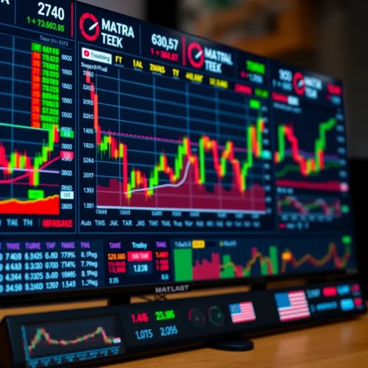 Trading Dashboard Featuring Currency Pairs and Analysis Tools Forex trading dashboard with multiple currency pair charts and technical indicators