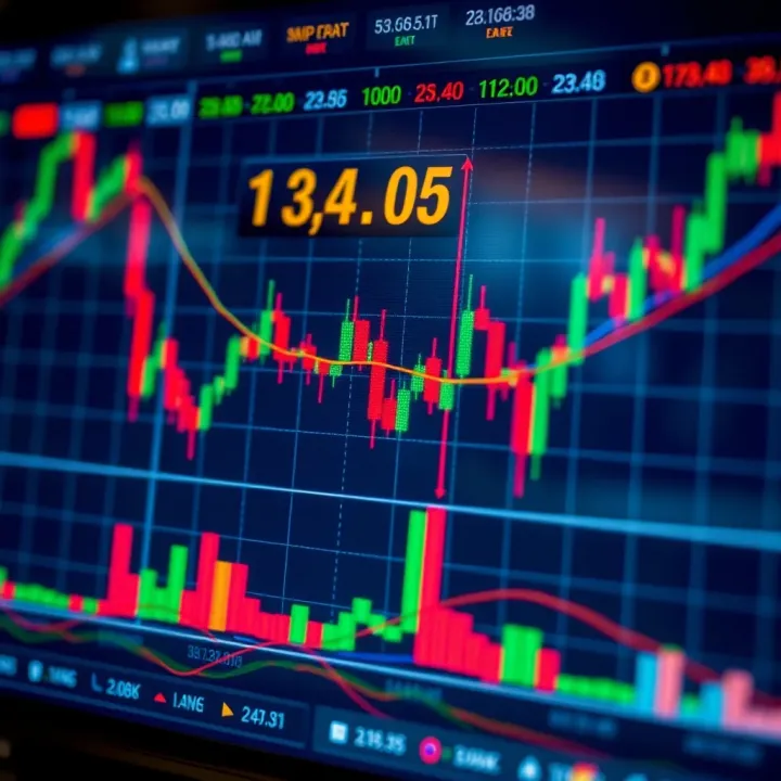 Graph showing currency pairs and market trends for forex trading