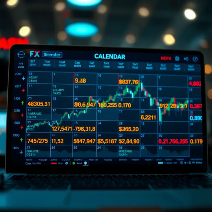 Overview of Key Economic Events in the FX Calendar Digital calendar highlighting major economic events affecting currency markets