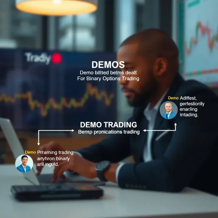 Transitioning from Demo to Live Binary Options Trading with Safety Tips Diagram illustrating the transition from demo trading to live binary options trading with risk management tips