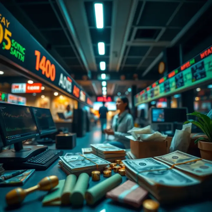 Halal Forex Trading Practices within Nigerian Economic Context Visual depiction of halal forex trading with currency exchange and Nigerian economic elements