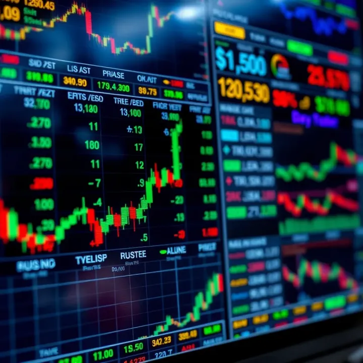 Currency exchange rates displayed on a digital forex trading platform interface
