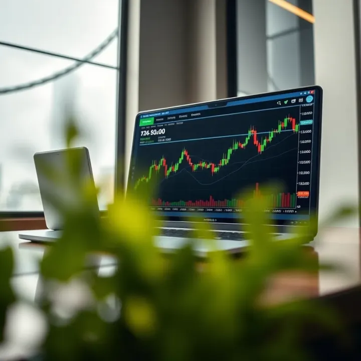 Digital Trading Platform Interface Popular Among Nigerian Traders Illustration of a digital trading platform interface commonly used by Nigerian forex traders