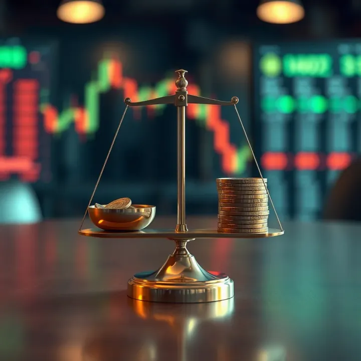 Understanding Leverage and Risk Amplification in Forex Conceptual illustration of leverage in forex trading showing a balance scale with amplified returns and risks