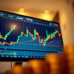 Forex Market Analysis and Trend Patterns for Nigerian Traders Graph showing upward trend lines and candlestick patterns representing forex market analysis