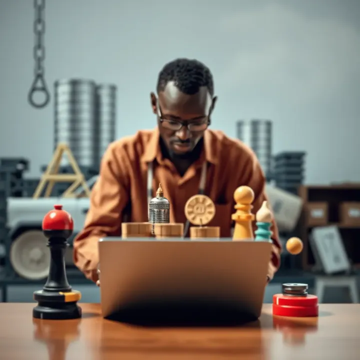 Visual representation of diverse Nigerian industries applying risk management strategies
