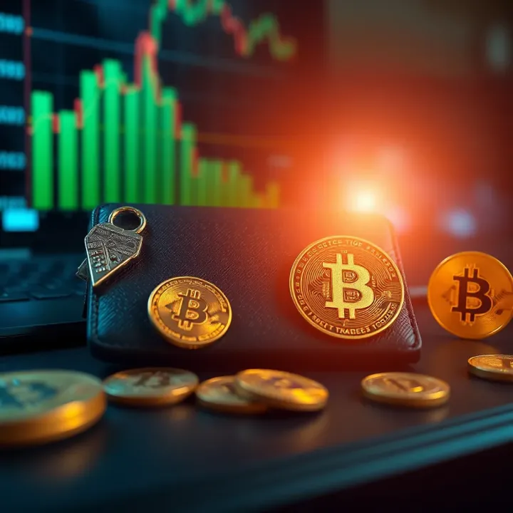 Secure digital wallet with cryptocurrency symbols representing protection and management of digital assets